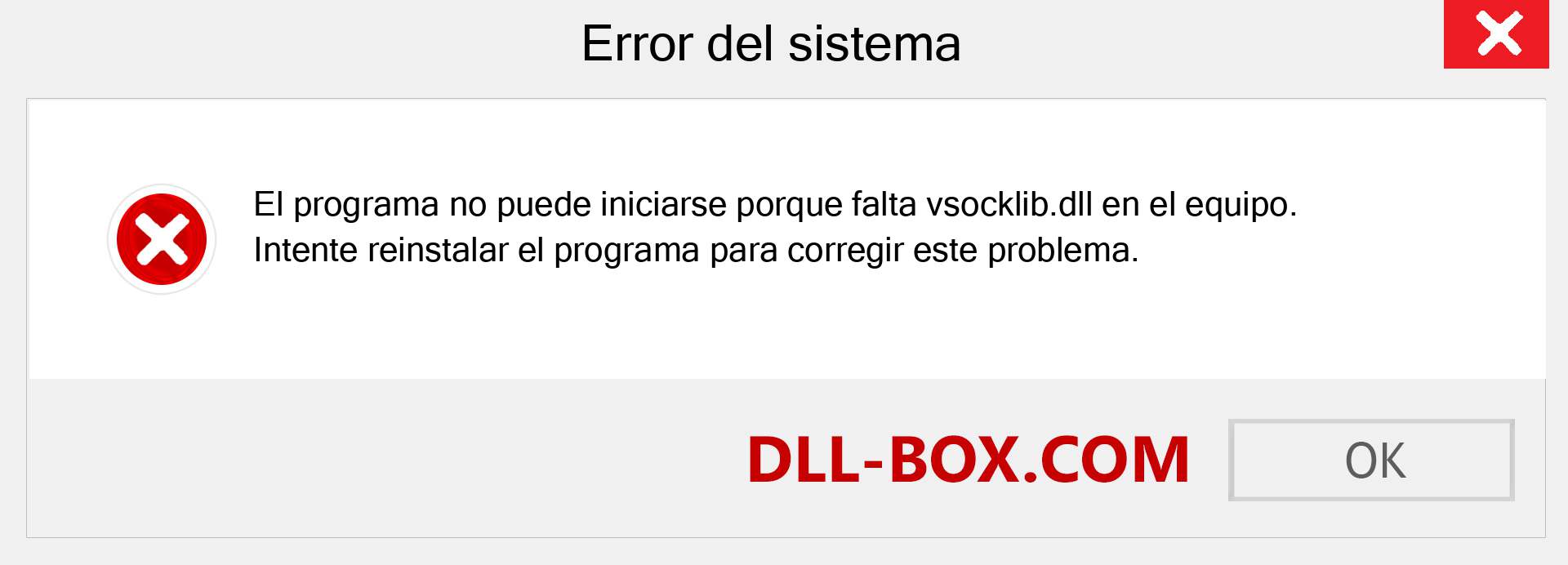 ¿Falta el archivo vsocklib.dll ?. Descargar para Windows 7, 8, 10 - Corregir vsocklib dll Missing Error en Windows, fotos, imágenes