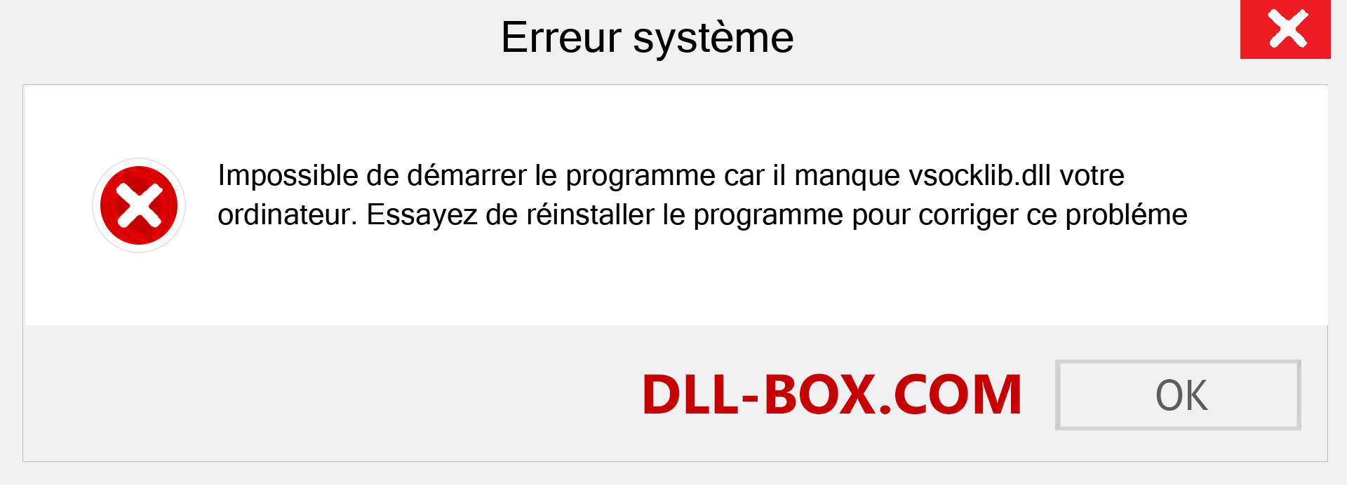 Le fichier vsocklib.dll est manquant ?. Télécharger pour Windows 7, 8, 10 - Correction de l'erreur manquante vsocklib dll sur Windows, photos, images